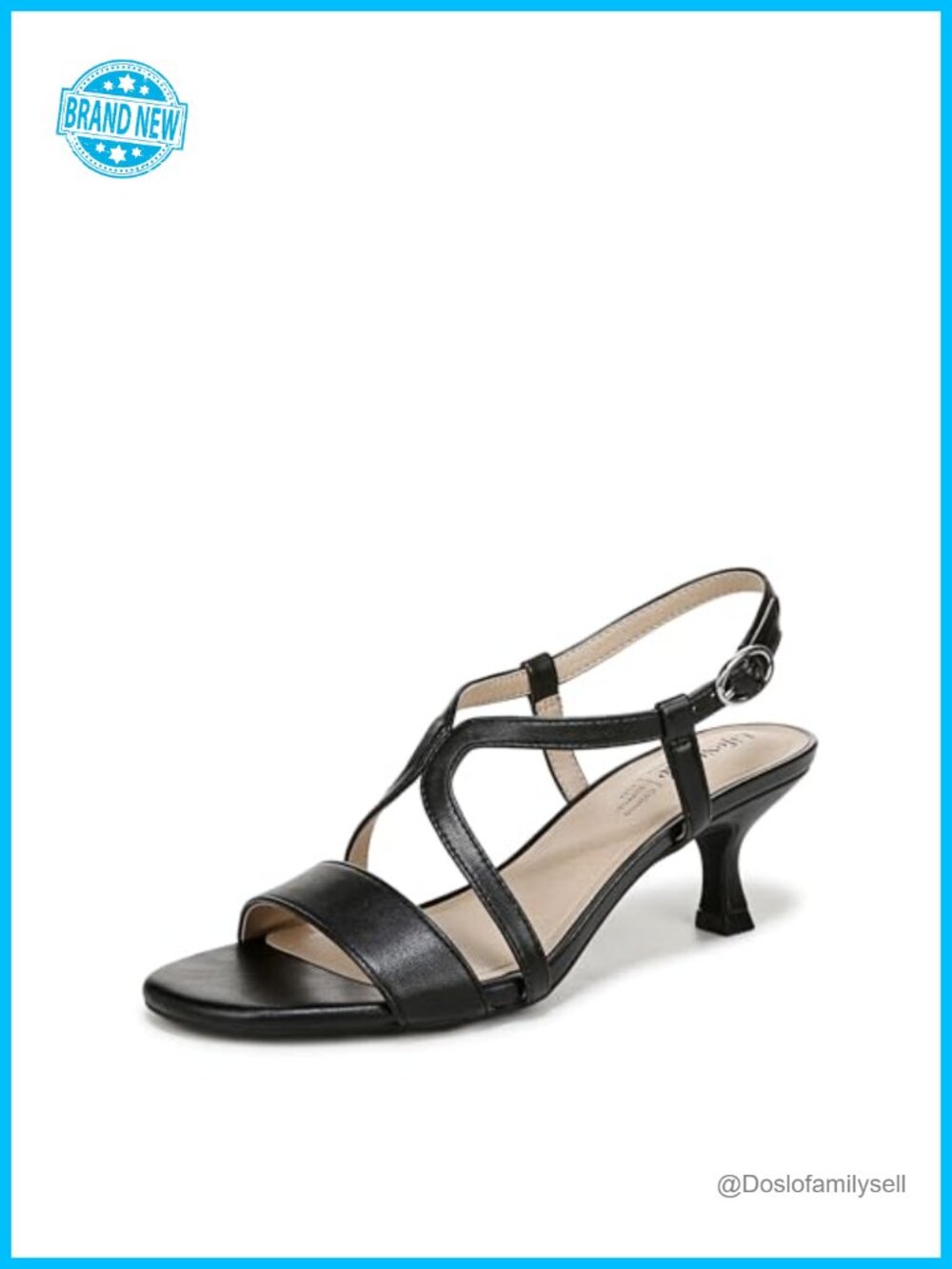 Womens Kitten Heel Slingback Sandal Round Toe Dress Sandals
